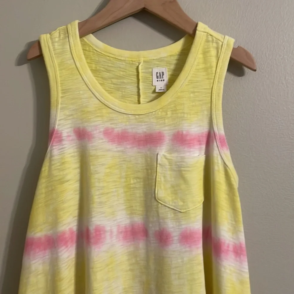 Adorable Gap Girls Sundress Dress Tie Dye Pink And Yellow Size Large L